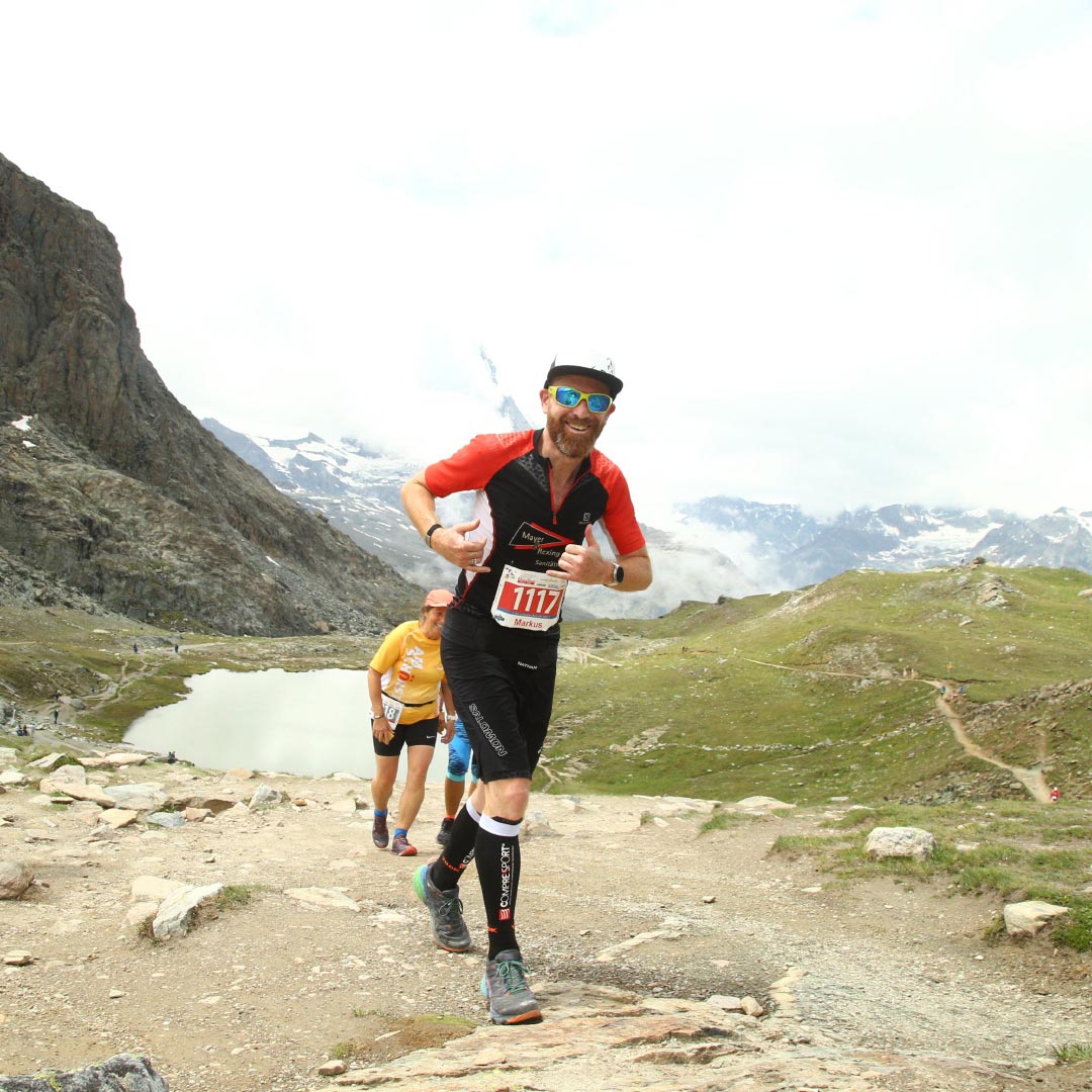 Dr. Markus Armbruster beim Ultra Marathon M45 Gornergrat Zermatt 2023